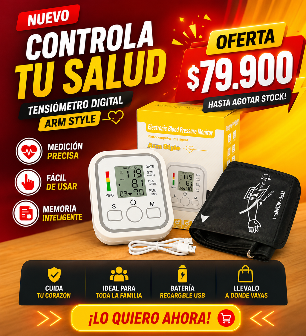 Tensiometro de Brazo DIGITAL: precision y seguridad para tu salud