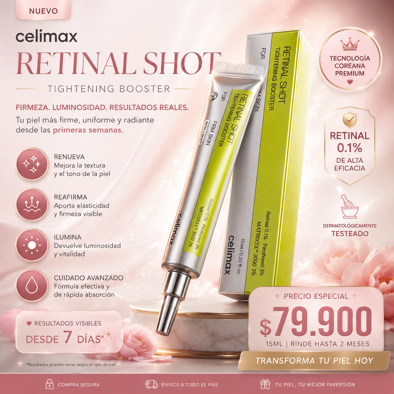 RETINAL de Celimax: Mas suavidad y Elimina imperfecciones