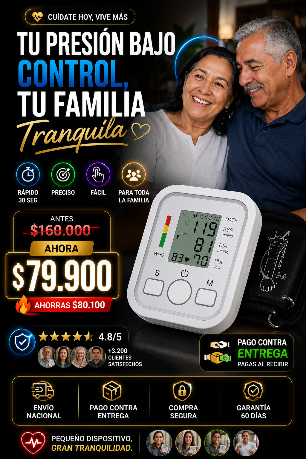 Tensiometro de Brazo DIGITAL: precision y seguridad para tu salud