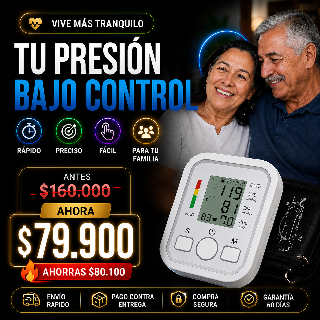 Tensiometro de Brazo DIGITAL: precision y seguridad para tu salud